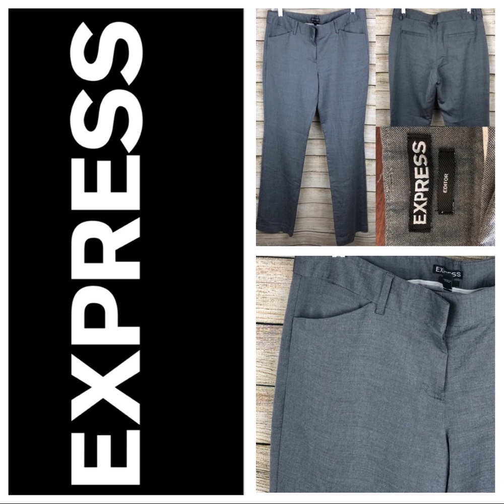 EXPRESS EDITOR wool DRESS PANTS